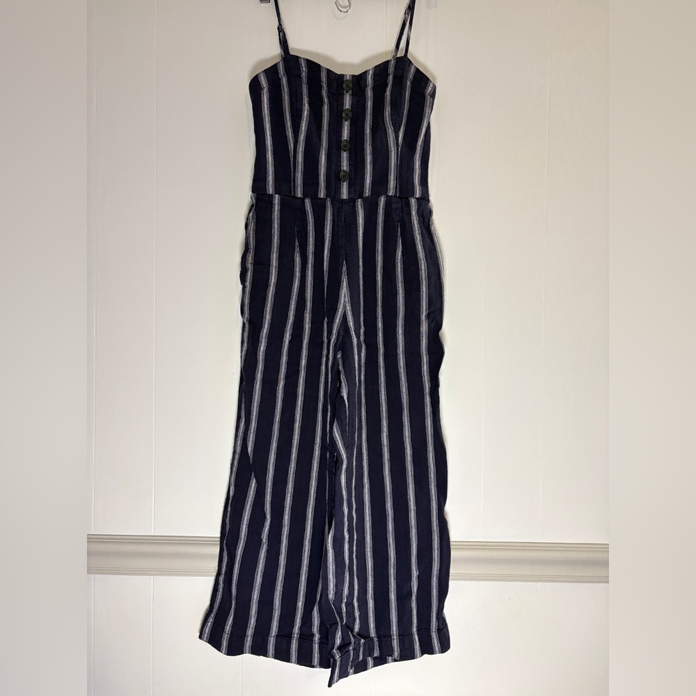 Abercrombie & Fitch Navy and White Jumpsuit